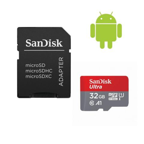 Sandisk 32GB microSDHC Ultra Class 10 UHS-I A1  + adapterrel 